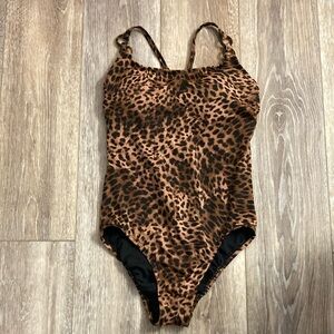 Leopard Print One-Piece Swimsuit